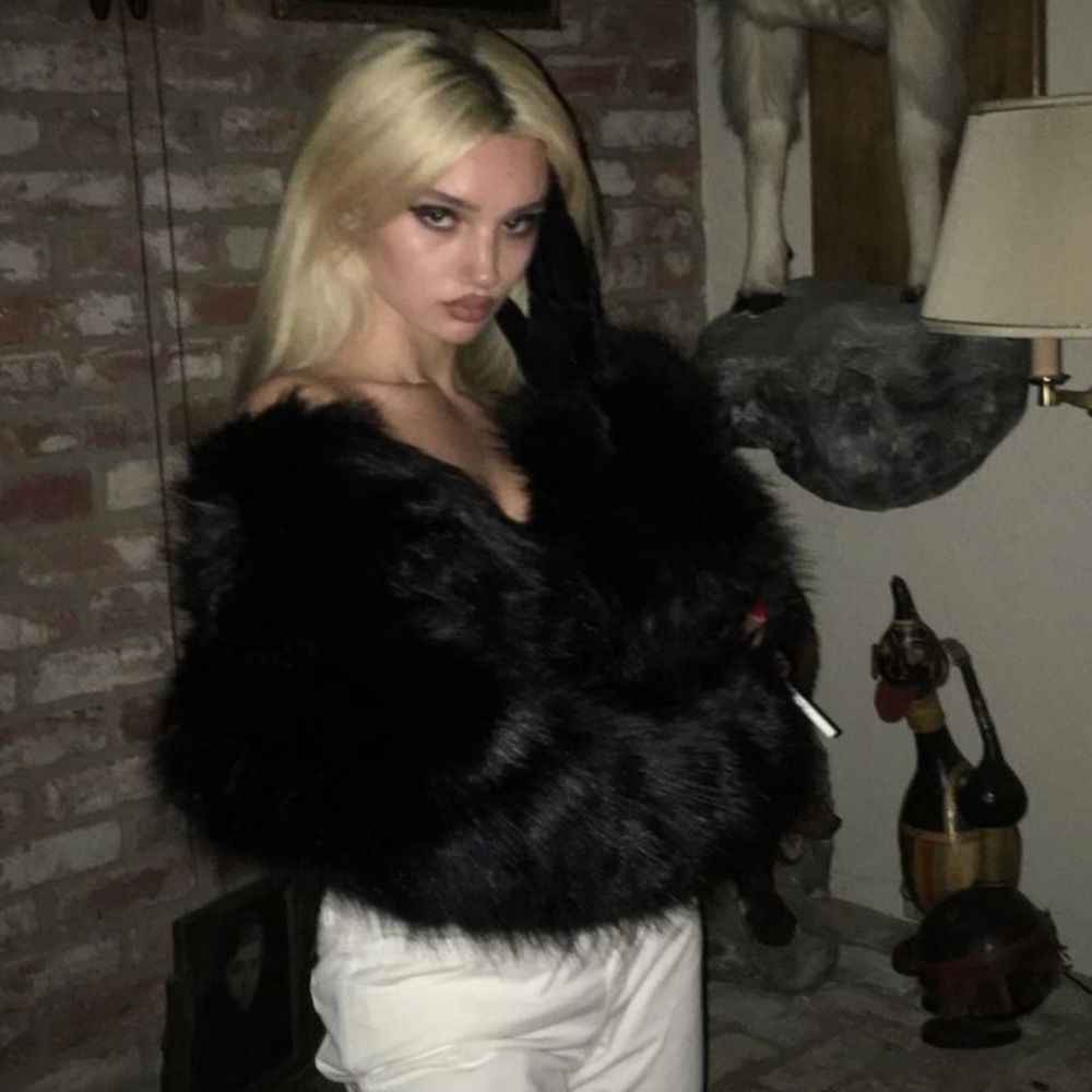 Black Faux Fur Jacket